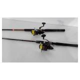 2 fishing poles. Both are 7 feet long. Both come