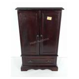 Bureau style jewelry cabinet. Base measures