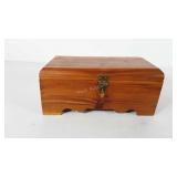 Wooden jewelry box, 4" x 5.5" x 9.5"