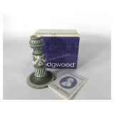 Wedgwood sage dip candlestick, with box,  5 1/3"