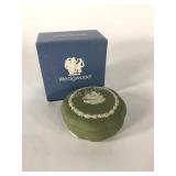 Wedgwood sage scalloped small box, includes box,