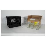 6 William Sonoma mason jar mugs with "P" on each