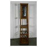 A-frame shelving with adjustable mirror,68" tall,