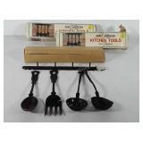 Two sets of decorative early American cast iron