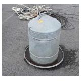 Galvanized chicken waterer