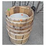 5 Bushel Vegetable Baskets with Aluminum Handled