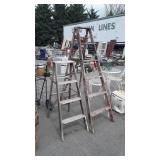 Two wooden Step Ladders, 4&6ft