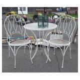 Outdoor Furniture Set, 2 chairs, 24" glass top
