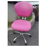 Office Desk Chair, hot pink color, used slightly,