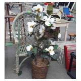 Two pc Lot, Everlasting Floral tree in basket