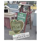 Country Craft type decorative lot. 4ft wooden