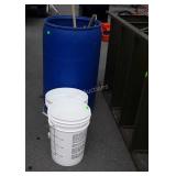 Poly Barrel, 2 plastic buckets one with