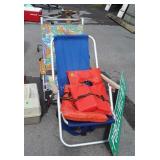 Two beach Chairs with 2 Life Vests included
