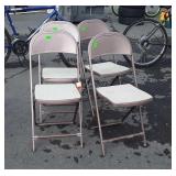 Set of 4 Vintage Folding Chairs
