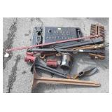 Cast Iron Lot, Stove Door, shoe lasts, bars, etc.