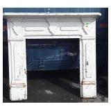 Early Painted Fireplace Mantle, 54wx49" high