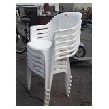 Set of 6 poly Outdoor Chairs