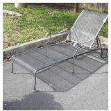 Outdoor Chaise Lounge, heavy iron works made, in