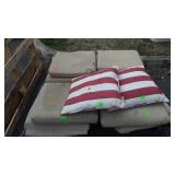 Outdoor chair cushions.   4 with seats and backs.