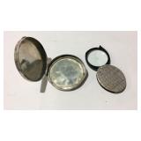 Sterling silver compact and sterling silver