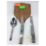 Boy Scouts supply kit with spoon, fork and knife