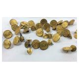 Plastic container with B&O Railroad buttons