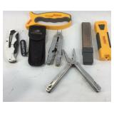 Knife sharpeners, pocket knives, plier, and multi
