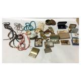 Jewelry, beaded necklaces, cufflinks, brooches,