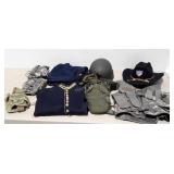 Military uniform pieces.