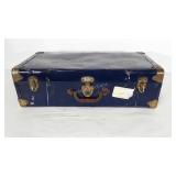 Metal suitcase style trunk. Latches work, but one