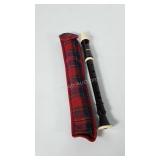 Aulos recorder with case, recorder marked Japan