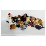 Plush toy lot: Gorilla,  cats, monkey, etc.