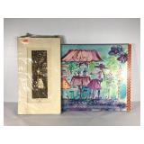 Wall art, decor stretched canvas street cage