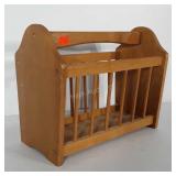 Wooden magazine / media rack.