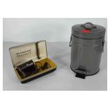 Desk top size waste can and Sunbeam Fastback