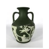Wedgwood olive dip Jasperware Portland vase, 8" x
