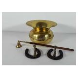 Mixed group, includes brass spittoon made in