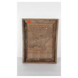 Framed souvenir map of Civil War Battlefields,