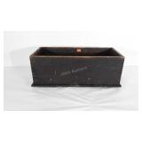 Wooden box, base measures 27"x12" and stands 10"