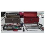 Tools, 2 portable boxes that include, hack saws,