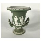 Wedgwood double handled urn vase, 6" x 7", 0389