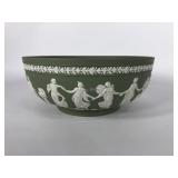 Wedgwood sage Dancing Hours bowl, 10 1/2" x 4