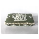 Wedgwood matchbox with striker lid, 4 3/4" x 2" x
