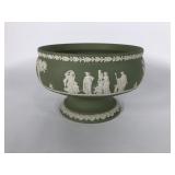 Wedgwood sage centerpiece footed bowl,  8 1/2"