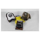 West Virginia hats, swivel lens headlamp and work