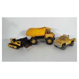 Metal toy lot: Tonka truck and backhoe  and