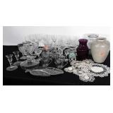 Glassware: several misc. Stemware pieces, mugs,