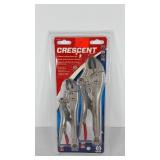 Tools, two Crescent locking pliers, new in