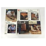 Six Fine Wood Working magazines,  various dates