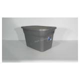 10 gallon storage tote with lid.